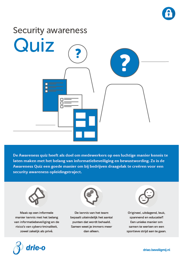 Drie-O Automatisering | Security awareness Quiz