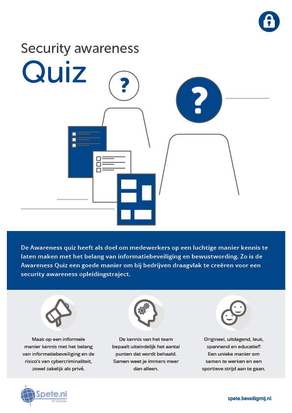 Spete.nl ICT Diensten Security awareness Quiz